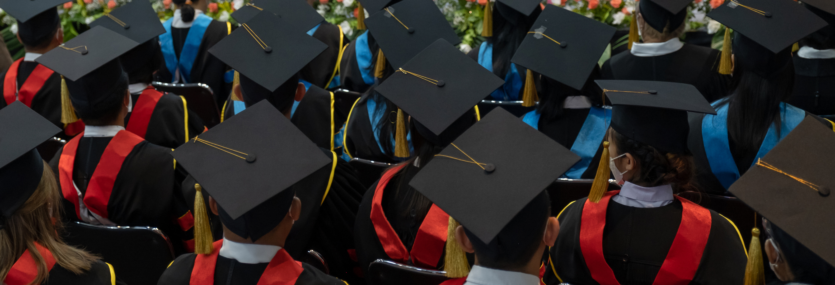 ISAHC graduation ceremony with students in caps and gowns